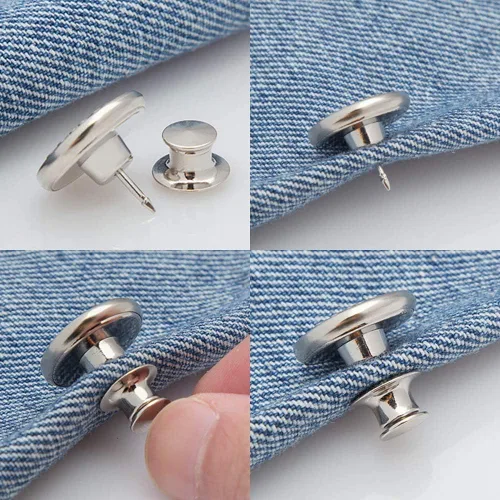 Miniatura 4 de 6 botones instantáneos de ajuste perfecto, ajuste instantáneo, botones de repuesto de jeans, botón extraíble para jeans sueltos, botones sin coser
