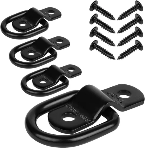 Miniatura 10 de Anillos en D para anclajes de amarre para remolque camión, soporte de caja de camiones, puntos cerrados, recogida, montaje en superficie, anillo