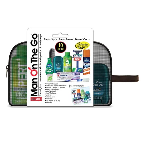 Miniatura 2 de Kits de conveniencia "Man On The Go" Kit de viaje premium de 10 piezas