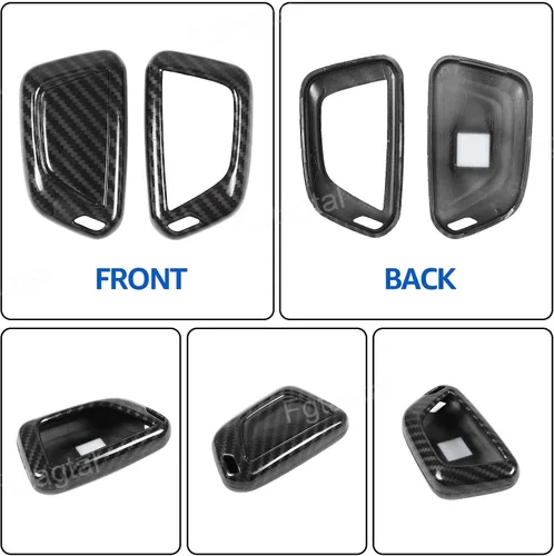 Miniatura 4 de Funda para llavero para Corvette C8 2020-2024, funda de llave inteligente ABS con control remoto, accesorios para llavero, 1 unidad