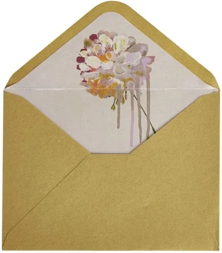 Miniatura 5 de NIQUEA.D, Tarjeta en blanco de dos flores y colibrí
