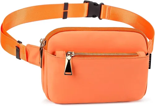 Miniatura 11 de ZORFIN Riñonera para mujeres y hombres, riñonera de moda con correa ajustable para exteriores, entrenamiento, viajes, casual, correr, senderismo