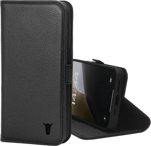 TORRO Funda de cuero compatible con iPhone 17e y iPhone 16e (6.1 pulgadas 2026/2025) - Funda de cuero premium tipo cartera con soporte y ranuras