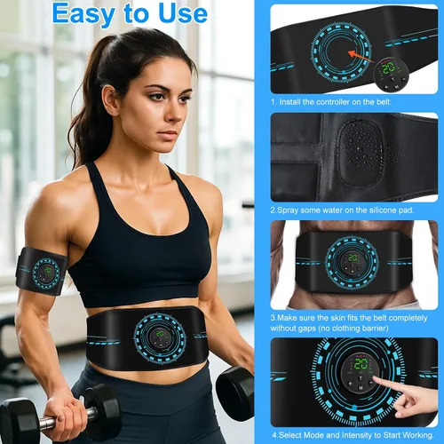Miniatura 4 de Estimulador de Músculos ABS Tónico Muscular, Máquina AB para Abdomen/Brazo/Pierna, Estimulador Muscular para Crecimiento Muscular, Cinturón
