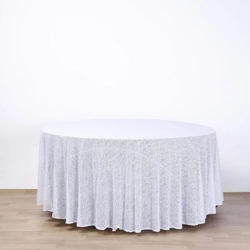 Miniatura 10 de Tableclothsfactory Luxury Collection - Manteles redondos de lentejuelas de 108 pulgadas, color dorado