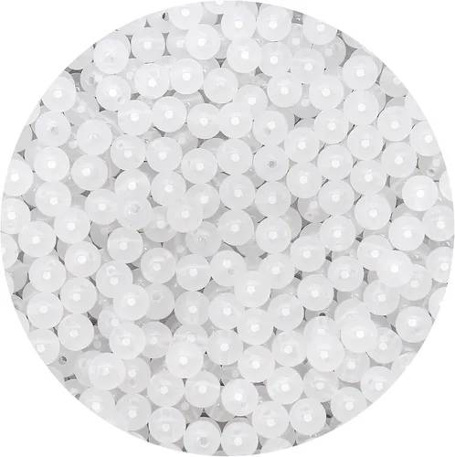 Miniatura 51 de BONNY BOXX 2000 piezas 4 mm cuentas redondas de acrílico de zafiro suave, bolas de plástico de chicle de burbujas, cuentas gruesas de bolas