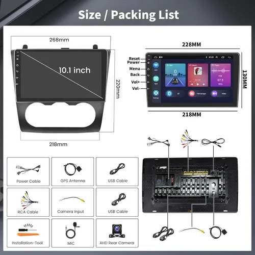 Miniatura 8 de Estéreo de coche HiFi Android 15 para Nissan Altima 2008-2012 Manual A/C, [2+64G] Hikity 9 pulgadas pantalla táctil Radio de coche inalámbrico