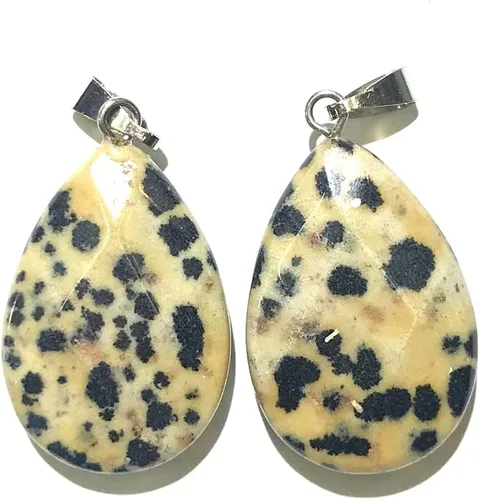 Miniatura 3 de LE SKY 12 colgantes de piedra natural en forma de gota de agua con forma de ágata de cristal facetado, piedra de Reiki para hacer joyas y collares