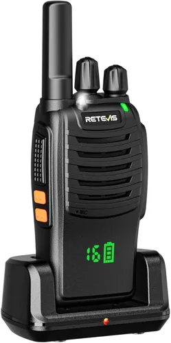 Miniatura 8 de Walkie Talkies Retevis H-777H, pantalla irrompible oculta, pantalla de canal, FRS portátil, linterna LED, carga USB-C, alarma de emergencia, manos