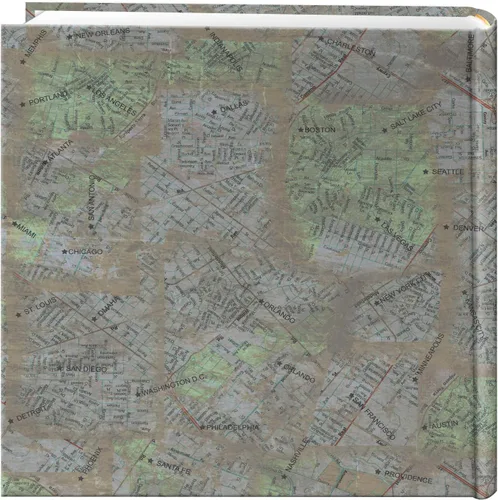 Miniatura 2 de Pioneer Photo Albums DA-200MAP/CM - Álbum de fotos de 200 bolsillos con cubierta de diseño de viaje impreso, mapas de la ciudad