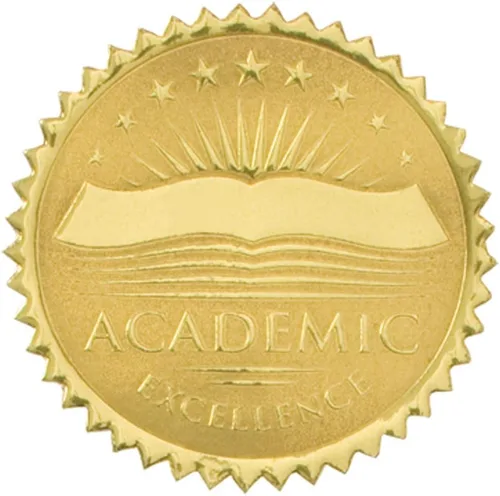 Miniatura 9 de PaperDirect Sello oficial de excelencia en relieve para certificado de lámina dorada, 2 pulgadas, autoadhesivos, 100 unidades, sellos en relieve