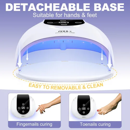 Miniatura 5 de NXJ INFILILA Luz UV de uñas de gel de 268 W, luz UV más rápida para uñas de gel, secador profesional de uñas de curado con flash con 66 cuentas