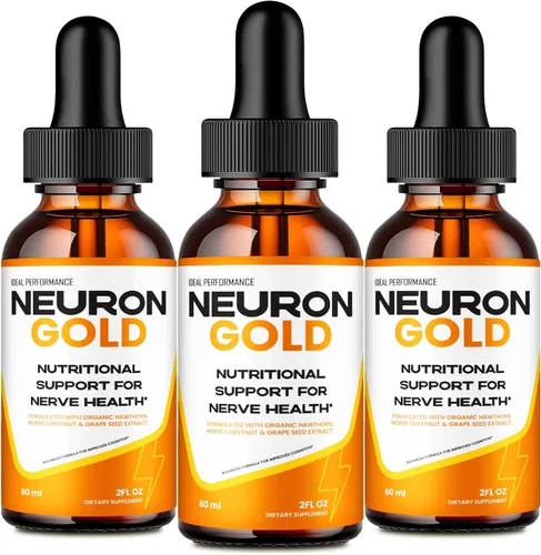 Neuron Gold Drops, Neuron Gold Premium para neuropatía y suplemento de apoyo a la salud nerviosa - Máxima fuerza, todos los ingredientes naturales,