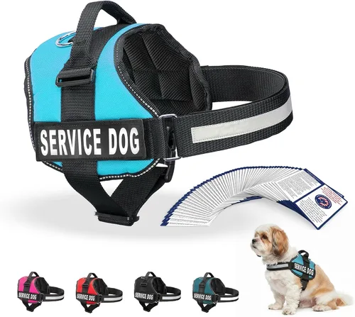 Miniatura 37 de Arnés Industrial Puppy para perros con correas y asa, y chaleco con parche reflectante, en un cómodo diseño de malla, Bright Red 2-Rojo Brillante
