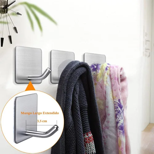 Miniatura 5 de Ganchos Adhesivos de Servicio Pesado para Toallas que se Adhieren, Colgador de Toallas, Soporte de Pared, Resistente al Agua, Ganchos Adhesivos