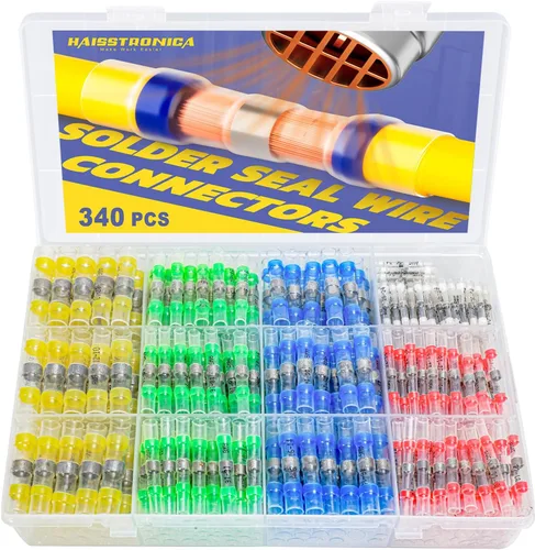 Miniatura 13 de 380 piezas de conectores de cable de soldadura termorretráctil - haisstronica conectores de cable impermeables - conectores eléctricos - conectores