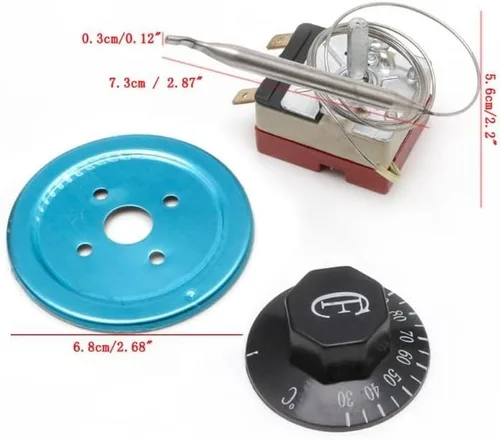 Miniatura 3 de 250V 16A Temperature Controller 30-110 Thermostat Knob Capillary