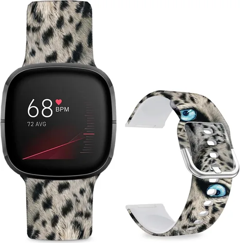 Miniatura 11 de Correas de reloj de dibujos animados con estampado floral compatibles con Fitbit Versa 4/Versa 3/Fitbit Sense 2/Sense Band de silicona suave