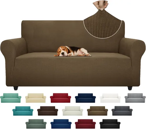Miniatura 59 de ZNSAYOTX Funda súper elástica para silla (30"-47"), nuevas fundas de silla a rayas para sala de estar, aptas para perros y mascotas, protector