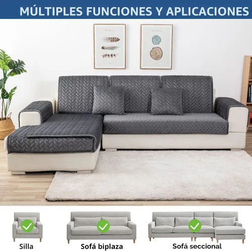 Miniatura 2 de Eismodra Fundas para reposabrazos para sofá, respaldo, fundas antideslizantes para sillón para perros, gatos y mascotas, sofá biplaza reclinable