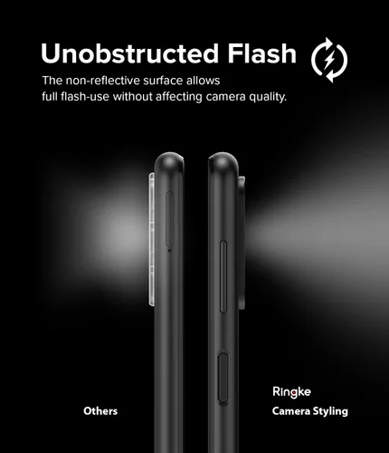 Miniatura 5 de Ringke Estilo de cámara compatible con Samsung Galaxy A13 5G protector de lente de cámara, marco de aluminio resistente adhesivo - negro