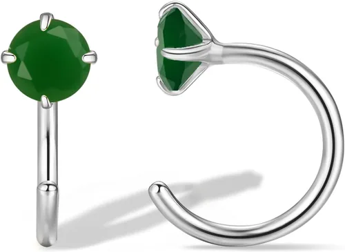 Miniatura 18 de Aretes pequeños de plata de ley 925 para mujer