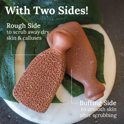 Miniatura 3 de Raspador para pies terracota doble cara