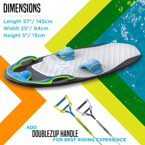 Miniatura 6 de ZUP You Got This Board, All-in-One Kneeboard, Wakeboard, Wakeskate y Wakesurf Board para todas las edades, modelos de 160 y 260 Negro