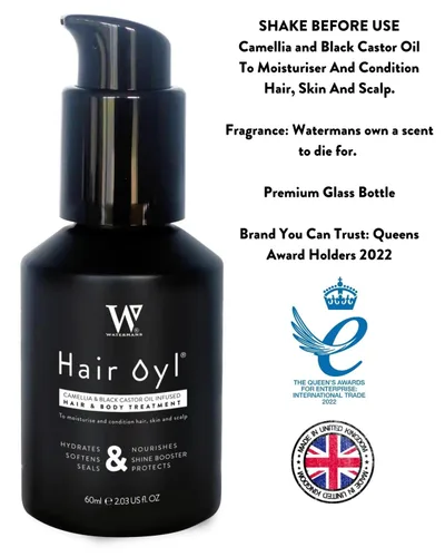 Miniatura 3 de Hair Oyl - Aceite para el crecimiento del cabello para cabello seco, encrespado y dañado con camelia y aceites de ricino negro, aceite ligero