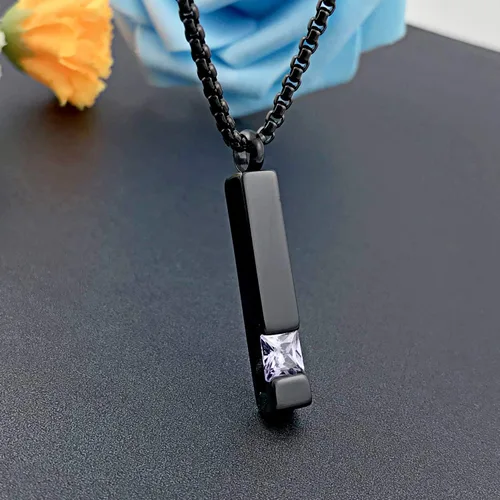 Miniatura 10 de YOUFENG collar con urna para cenizas, cubos de piedras natales, urna para cenizas humanas, collar de urna de cremación, relicario, recuerdo