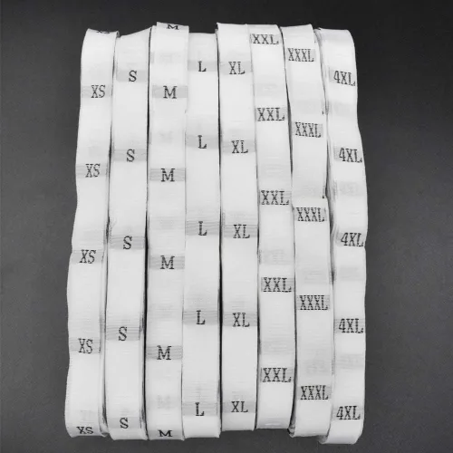 Miniatura 6 de 4000 etiquetas de tamaño de ropa, etiquetas de ropa, etiquetas de ropa para manualidades, poliéster tejido XS-4XL, 500 piezas de cada