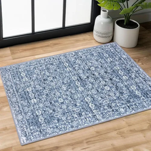 Miniatura 62 de SIILOOM Alfombra antideslizante de pasillo moderna de 2 x 5, súper suave, para pasillos, decoración para cocina, alfombras para pasillos sin 2-Verde