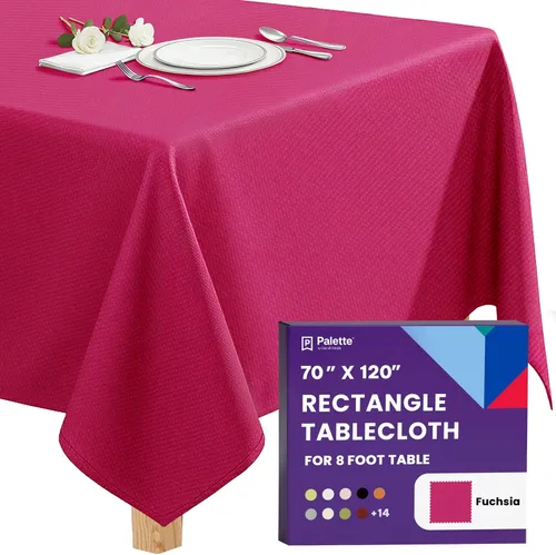 Miniatura 18 de Gee Di Moda - Mantel rectangular de 60 x 84 pulgadas – Mantel rectangular de poliéster lavable para mesa de 5 pies
