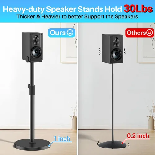 Miniatura 6 de Par de soportes de altavoces de alta resistencia para soportes de altavoces Sony SS-CS5/SS-CS5M2/SS-CS8/SA-Z9R con soportes de barra de sonido