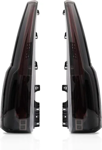 Miniatura 3 de VLAND Conjunto de luces traseras compatible con GMC Yukon 2015-2020, lámpara trasera con DRL, luz trasera con luces antiniebla y señal de giro