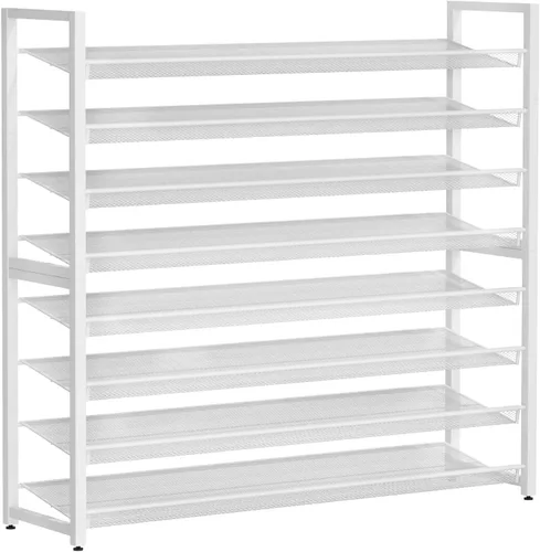 Miniatura 14 de Zapatero de metal, organizador de zapatos grande de 8 niveles, zapatero vertical de metal resistente de 4 niveles apilable para almacenamiento