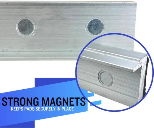 Miniatura 3 de Mordazas magnéticas de aluminio de 3 pulgadas Almohadillas de goma que no dañan Duraderas y fáciles de usar Ideal para profesionales