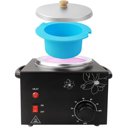 Miniatura 9 de Calentador de cera portátil para depilación sin dolor, calentador de cera profesional para mujeres y hombres con juego de temperatura ajustable, 40