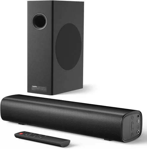 Miniatura 7 de Saiyin Barra de sonido para Smart TV, barra de sonido de 11.7 pulgadas con entradas Bluetooth 5.3/ópticas/auxiliares, tamaño pequeño y gran