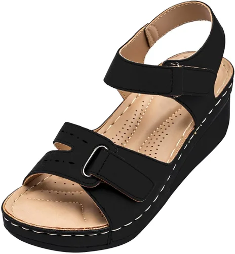 SBGMoSJ Sandalias Ortopedicas Para Mujer Zapatos Ortopédicos De Enfermería Negro Zapatos Planos Mujeres Sandalias De Cuero Marrón Sandalias De Mujer