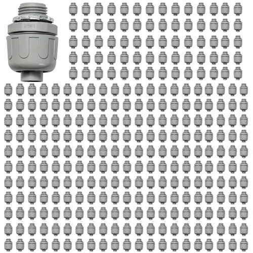 Miniatura 14 de Conectores de conducto, conector hermético de líquido de 1/2 pulgada NPT no metálico para accesorios de conducto flexible eléctrico de PVC, 180
