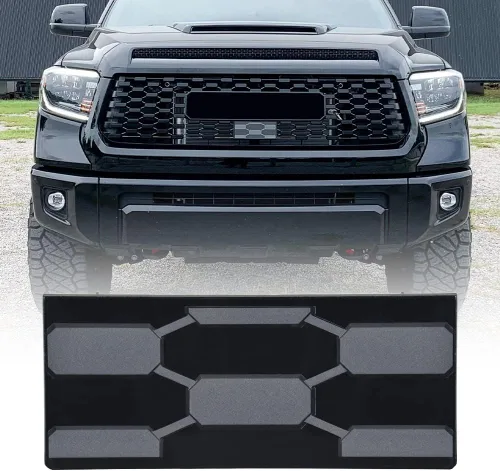 DOOD Cubierta de sensor de parrilla delantera para toyotaTundra 2018 2019 2020 2021 Trd Pro Tundra parrilla radiador embellecer TSS cubierta del