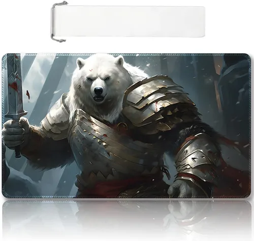 Miniatura 41 de Tapete de juego MTG cosido de alta calidad con zonas y parte trasera de goma antideslizante, tapete de juego TCG para MTG y otros juegos de cartas