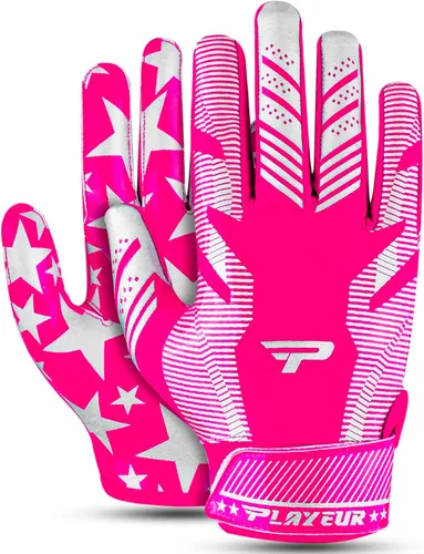Guantes de Fútbol Americano Premium para Niños, Jóvenes y Adultos - Receptor Adhesivo Premium con Tecnología de Ajuste Adaptativo - Rendimiento de