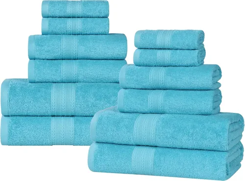 Miniatura 29 de Superior Juego de 6 toallas de mano de algodón ecológico, toallas pequeñas para spa, hotel, baño de invitados, cocina, secado rápido, suave