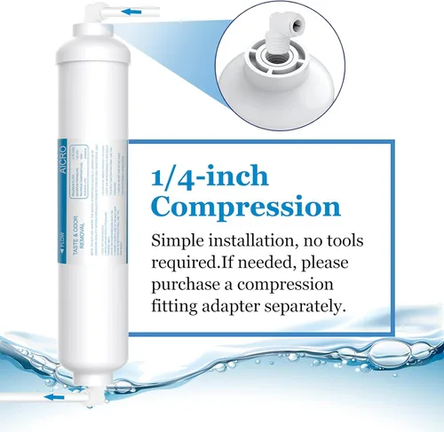 Miniatura 4 de Filtro de agua en línea para máquina de hielo, refrigerador, sistema de agua de ósmosis inversa debajo del fregadero, cartucho de repuesto de filtro