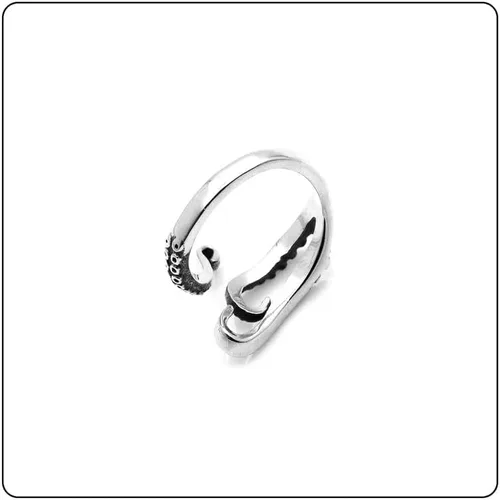 Miniatura 5 de Anillo abierto de los tentáculos del pulpo del acero inoxidable de la manera