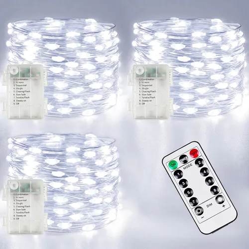 Miniatura 13 de 30LED Acorn Fairy Lights Battery Operated Fall String Lights Indoor Decor Remote Control, 8 Lighting Modes, IP44 Waterproof, Timer & Dimmable