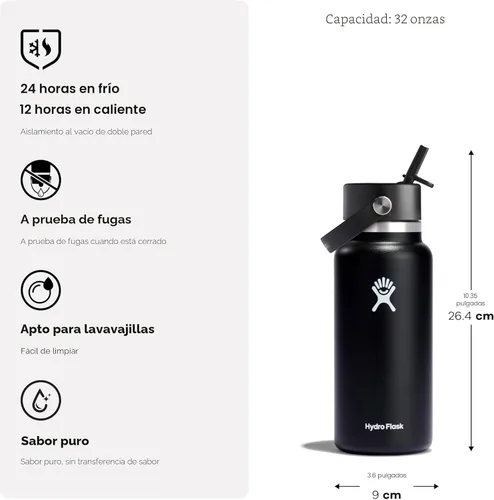 Miniatura 5 de Hydro Flask 32 Oz Tapa de Pajita Flexible Ancha Dew