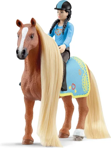 Miniatura 7 de Schleich Horse Club Sofia's Beauties - Juego de belleza de caballo de 18 piezas, figura de caballo Kim y caballo con pelo de peinado cepillable, más
